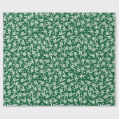 Groene en witte feestvloed | Vakantie Cadeaupapier (Vlak)