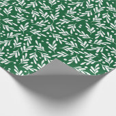 Groene en witte feestvloed | Vakantie Cadeaupapier (Hoek)