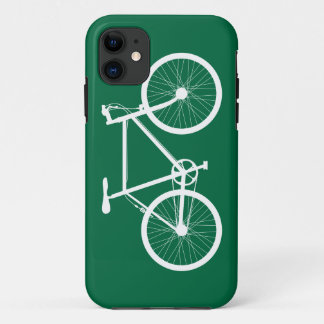 Groene en witte fiets Case-Mate iPhone case