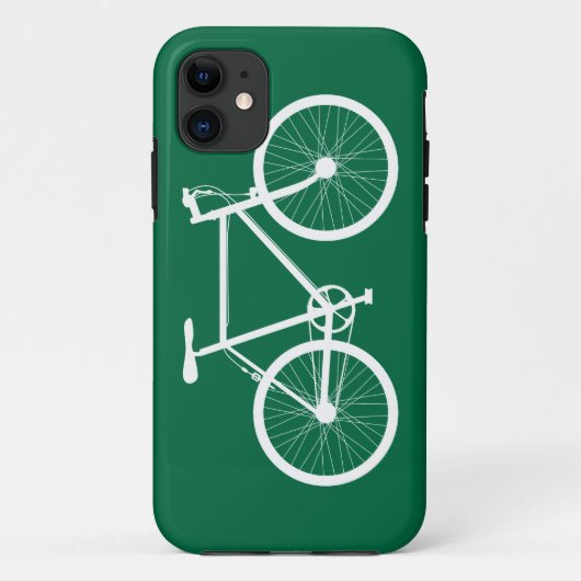 Groene en witte fiets Case-Mate iPhone case (Achterkant)
