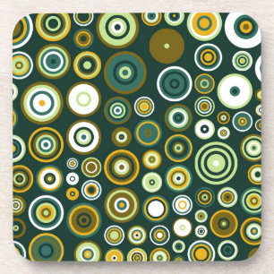  Groene en Witte Fifties Abstracte Kunst Onderzetter