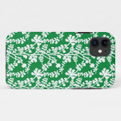Groene en witte flora die patroon herhalen Case-Mate iPhone case (Achterkant (horizontaal))