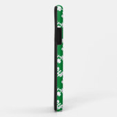Groene en witte flora die patroon herhalen Case-Mate iPhone case (Achterkant/rechts)