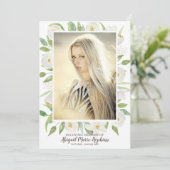 Groene en witte Floral in het liefhebben van geheu Bedankkaart (Staand voorkant)