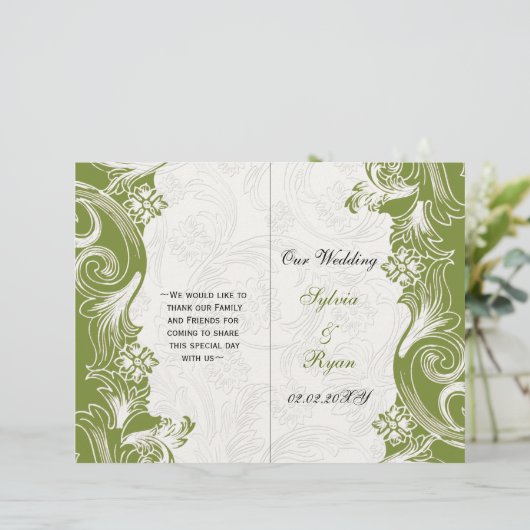 Groene en Witte Floral Spring Wedding (Staand voorkant)