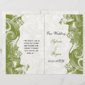 Groene en Witte Floral Spring Wedding (Voorkant / Achterkant)