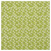 Groene en Witte Floral Stof (Swatch)