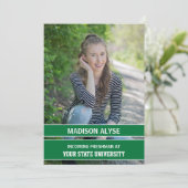 Groene en Witte Foto Koffer Feest Kaart (Staand voorkant)