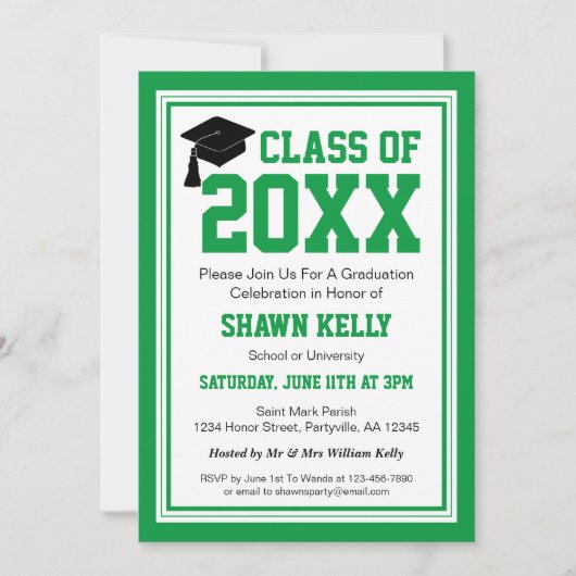 Groene en witte fotograaf Partij Kaart (Voorkant)