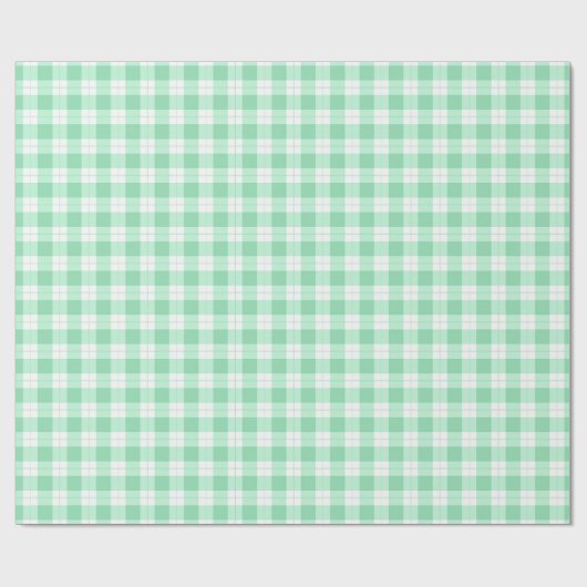 Groene en Witte Gecontroleerde Spel Cadeaupapier (Vlak)