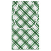 Groene en witte geruite cadeautas (Achterkant)