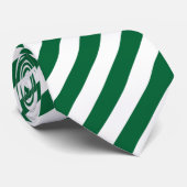 Groene en witte gestreepte das (Opgerold)