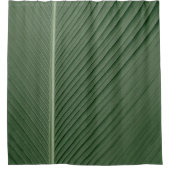 Groene en witte gestreepte textielstof douchegordijn (Voorkant)