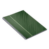 Groene en witte gestreepte textielstof notitieboek (Rechterzijde)