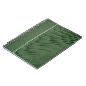 Groene en witte gestreepte textielstof notitieboek (Linkerzijde)