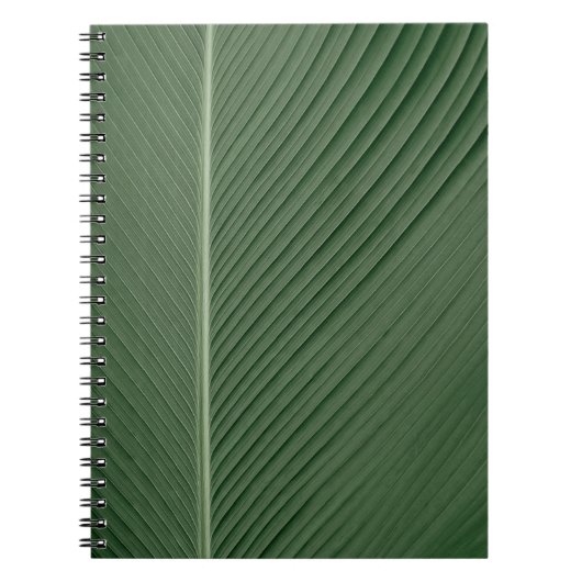 Groene en witte gestreepte textielstof notitieboek (Voorkant)