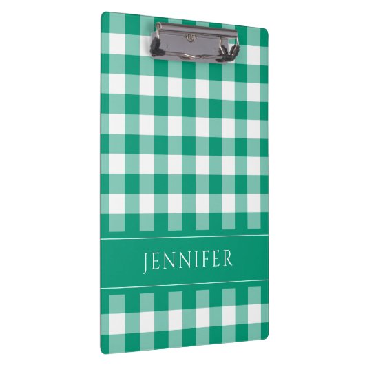 Groene en witte Gingham Gingham Gecontroleerde Pat Klembord (Rechts)