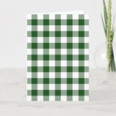 Groene en witte Gingham Pattern-feestkaart Feestdagen Kaart (Voorkant)