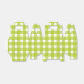 Groene en witte Gingham Plaid bruiloft Bedankdoosjes (Uitgevouwen)