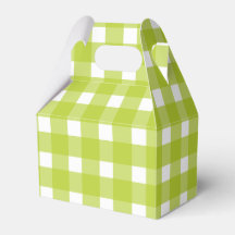 Groene en witte Gingham Plaid bruiloft
