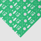 Groene en witte golfpictogrammen tissuepapier (Detail)