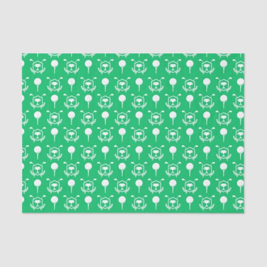 Groene en witte golfpictogrammen tissuepapier (Voorkant)