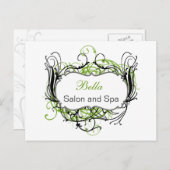 Groene en witte grafische kaart Hartelijk dank (Voorkant / Achterkant)