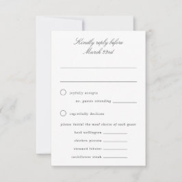 Groene en Witte Grand-millennial Trouw RSVP Kaart