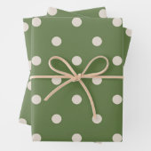 Groene en witte haarpunt inpakpapier vel (In situ)