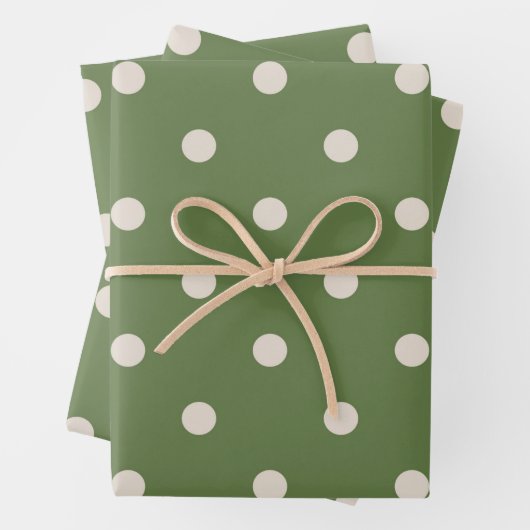 Groene en witte haarpunt inpakpapier vel (In situ)