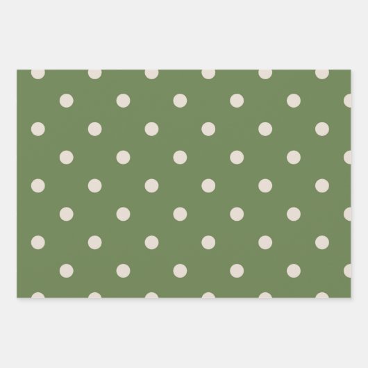 Groene en witte haarpunt inpakpapier vel (Voorkant)