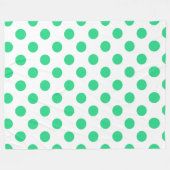 Groene en witte haarpunten fleece deken (Voorkant (Horizontaal))