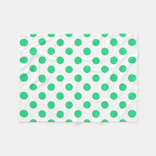 Groene en witte haarpunten fleece deken (Voorkant (Horizontaal))