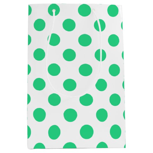 Groene en witte haarpunten medium cadeauzakje (Voorkant)