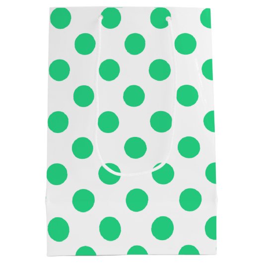 Groene en witte haarpunten medium cadeauzakje (Achterkant)