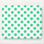 Groene en witte haarpunten muismat<br><div class="desc">Groene en witte haarpunten</div>