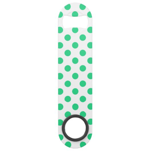 Groene en witte haarpunten speed flessenopener (Voorkant)