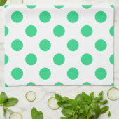 Groene en witte haarpunten theedoek (Gevouwen)