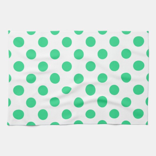 Groene en witte haarpunten theedoek (Horizontaal)