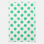 Groene en witte haarpunten theedoek (Verticaal)