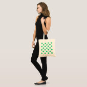 Groene en witte haarpunten tote bag (Voorkant (model))