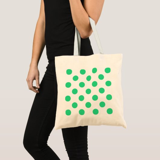 Groene en witte haarpunten tote bag (Voorkant (product))