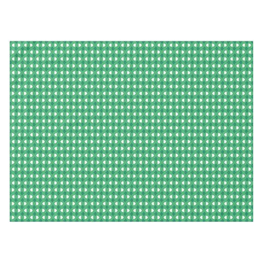 Groene en witte harten - Argyle Patroon Tafelkleed (Voorkant (Horizontaal))
