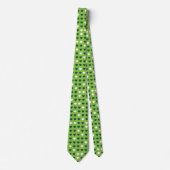 Groene en witte harten St. Patrick Day Stropdas (Voorkant)