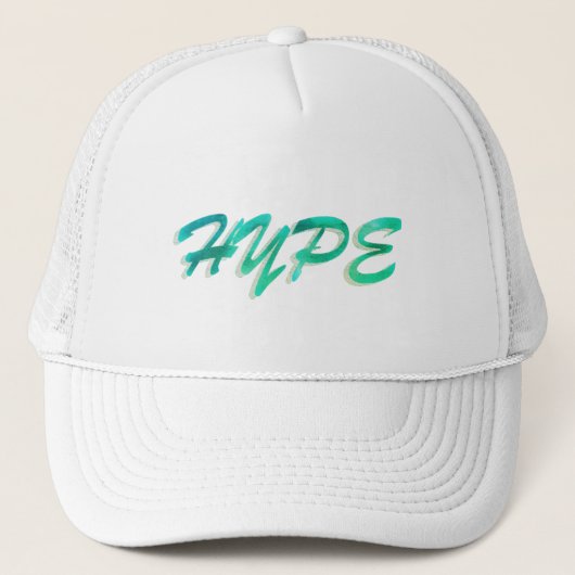 Groene en witte hype trucker pet (Voorkant)