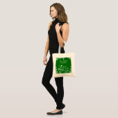 Groene en witte illustratie - Vrolijk kerstfeest Tote Bag (Voorkant (model))