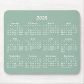 Groene en witte kalender muismat (Voorkant)