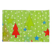 Groene en witte kerst kussensloop (Achterkant)