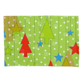 Groene en witte kerst kussensloop