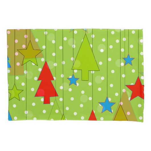 Groene en witte kerst kussensloop (Voorkant)